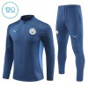 Sudadera De Entrenamiento Manchester City Cremallera De Cuarto 2024-25 Armada - Niño